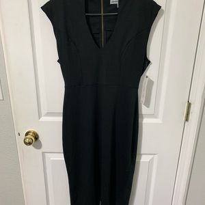 Black midi dress
